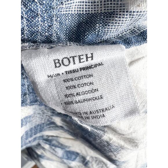 NWT BOTEH Neith Ikat Tunic Blue Size Small Cotton Beach Coverup‎ Resort - Picture 10 of 12